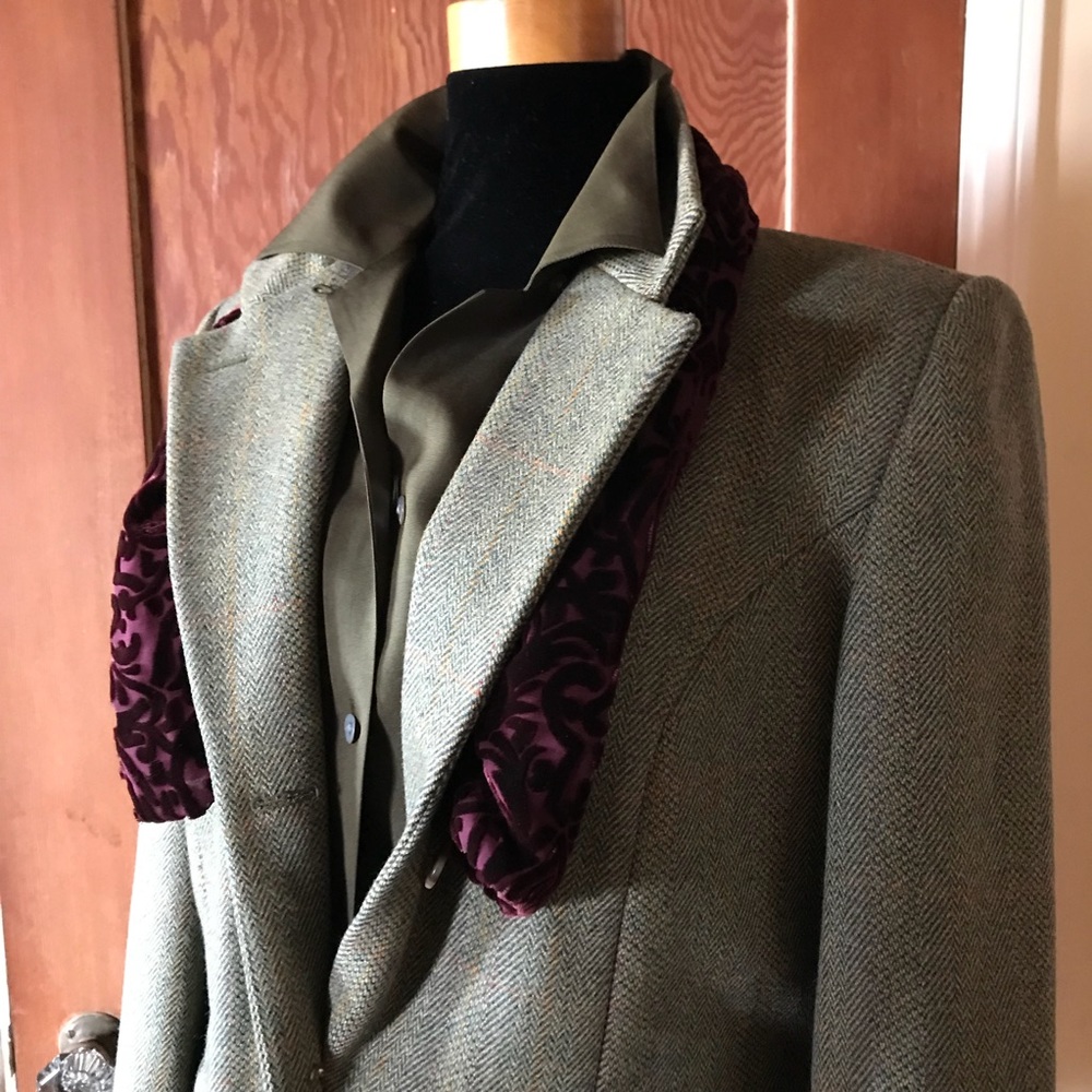 Gorgeous Orvis Blazer Suede Lined Collar 12 EUC!